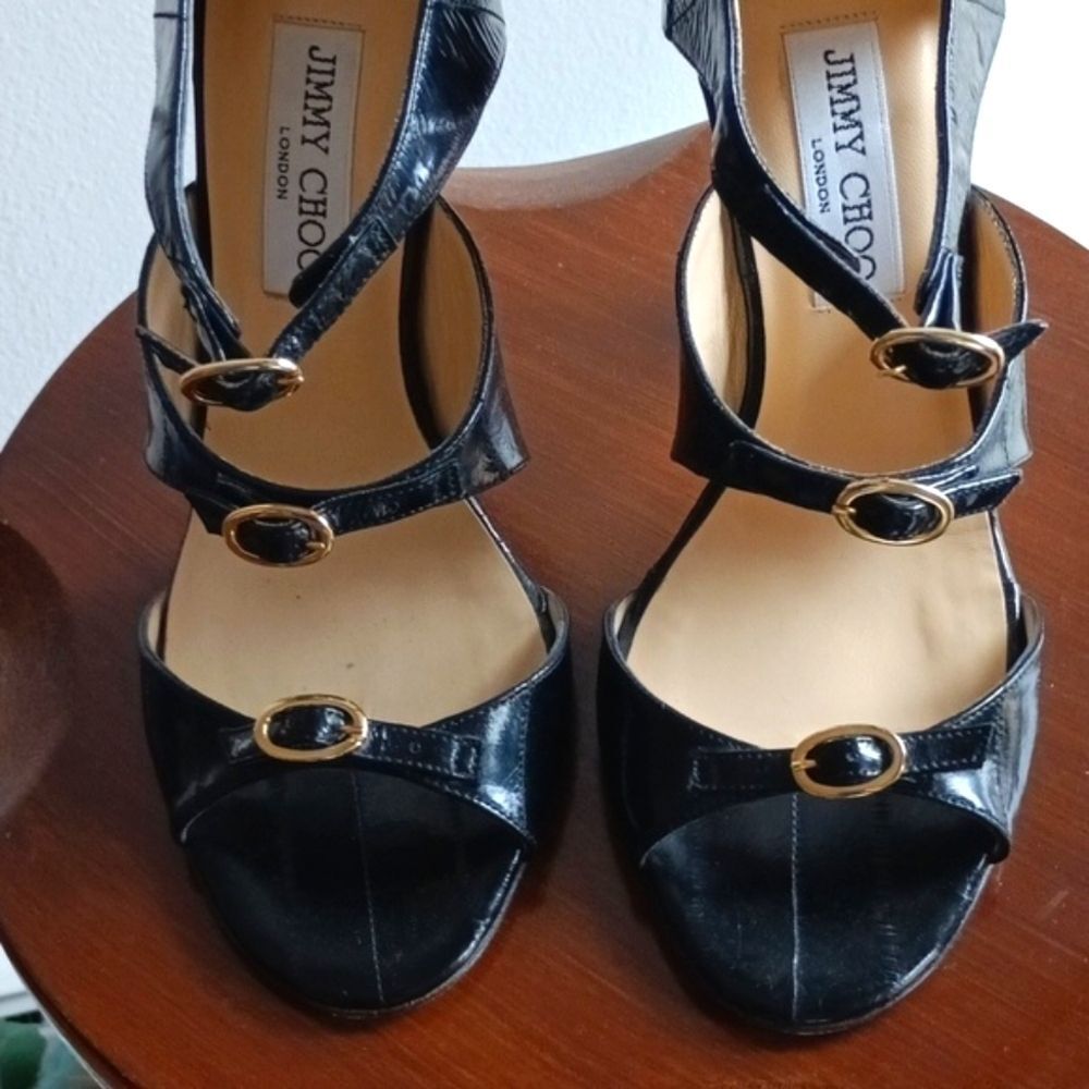 Black Jimmy Choo Eel Skin Heels, EU 40 - Picture 7 of 12
